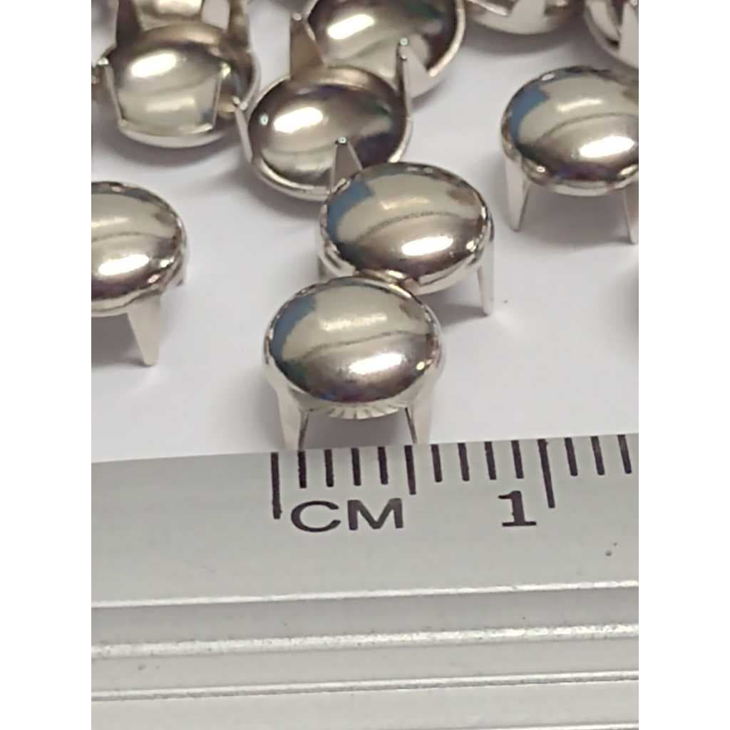 Spikes Metálico Spikes Fashion Spike com Garra Redondo 7 mm Spikes Tacha com 100 Unidades