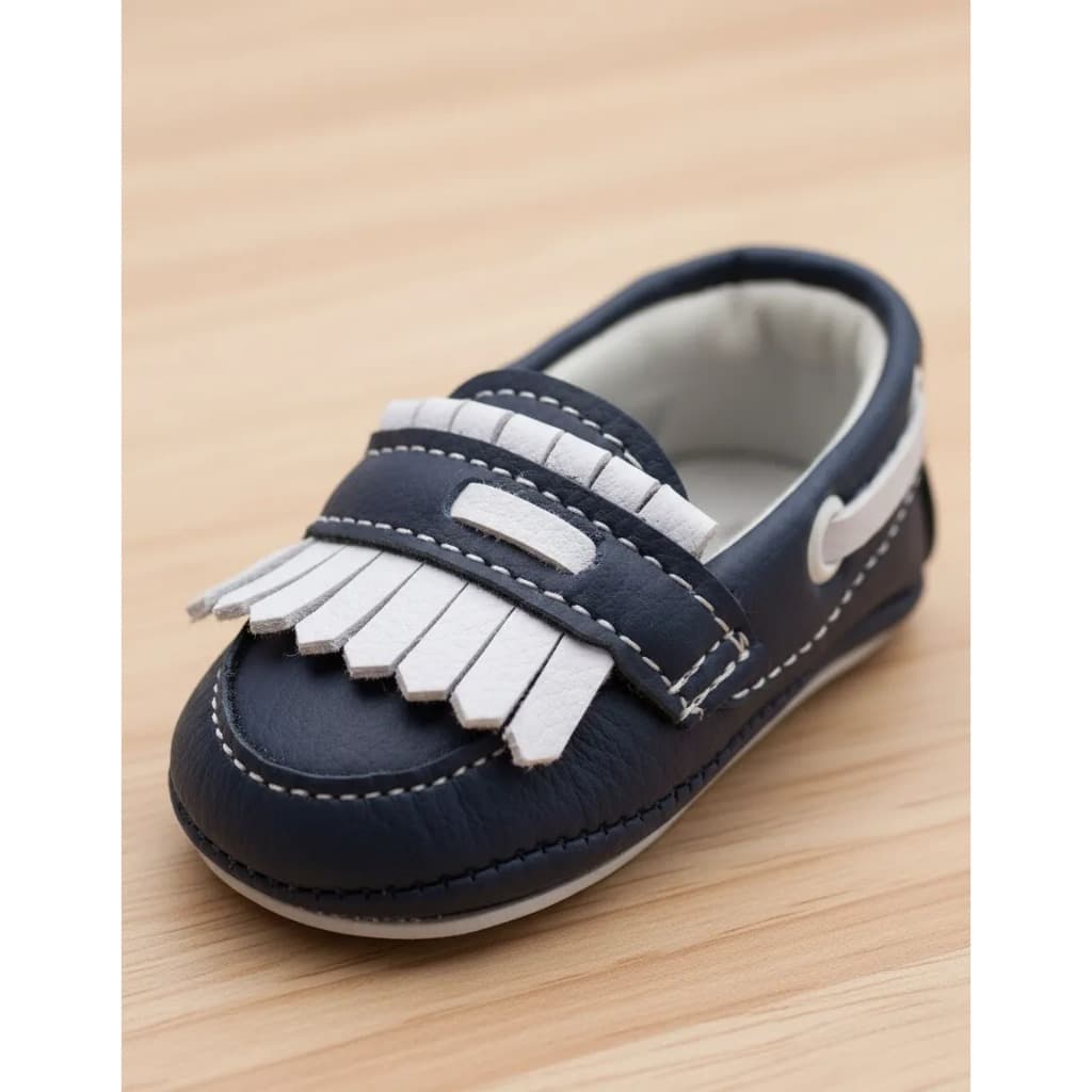 Sapatinho Mocassim Bebe Baby Recém-nascido Criança Fofo Azul