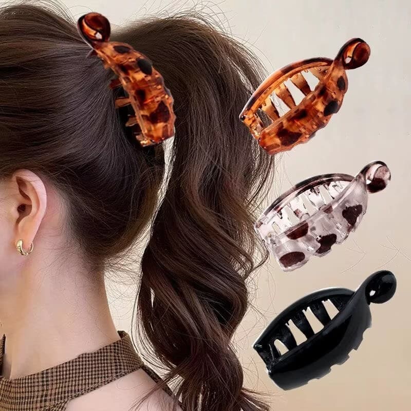 Presilha de cabelo pequena moda, em formato de banana, ideal para rabo de cavalo.