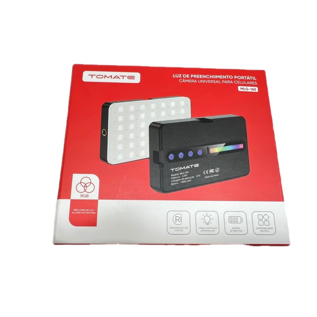 Luz De Preenchimento RGB Portátil  Câmera Universal Para Celular Vlog Fotografia  Da TOMATE Original