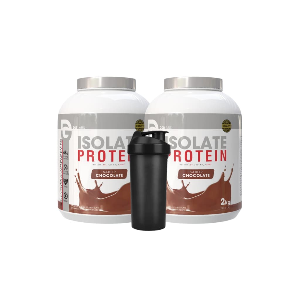 Kit 2x Iso Protein (Isolado) DG Labs 2kg + Shaker