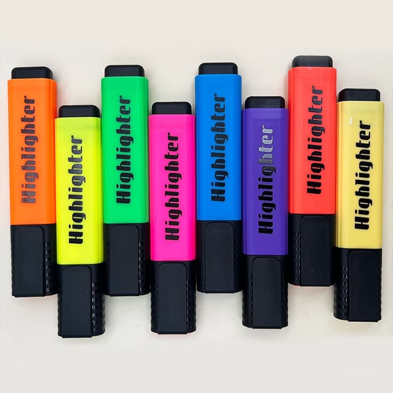 Kit 4/6 Cores Marca Texto Alta Qualidade Nao Transborda Caderno Estudante Presente