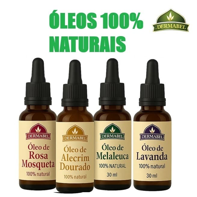 Óleos 100%Naturais 30 ML Melaleuca, Alecrim, Rosa Mosqueta, Lavanda, Rícino, Uva ,Ojon, Girassol
