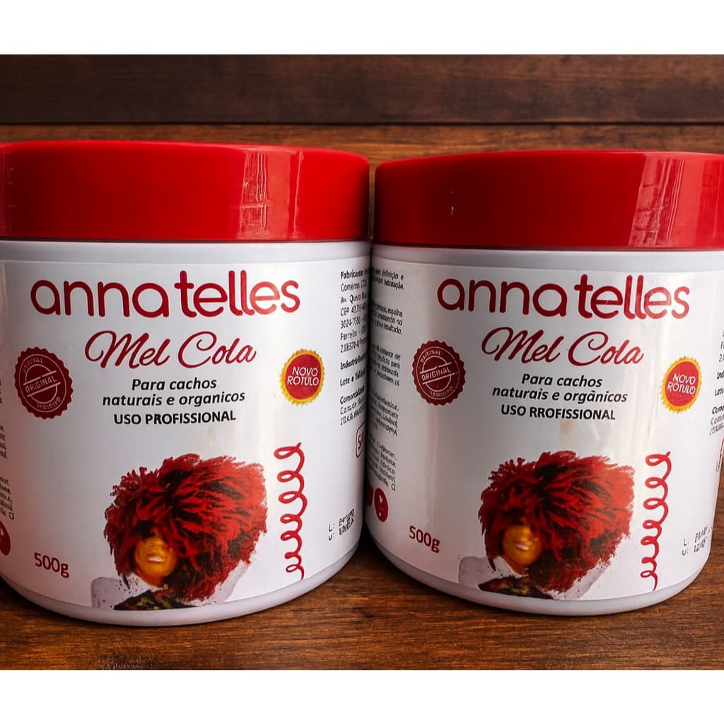 Kit 2 mel cola para cachos orgânicos e naturais Anna Telles 500g cada