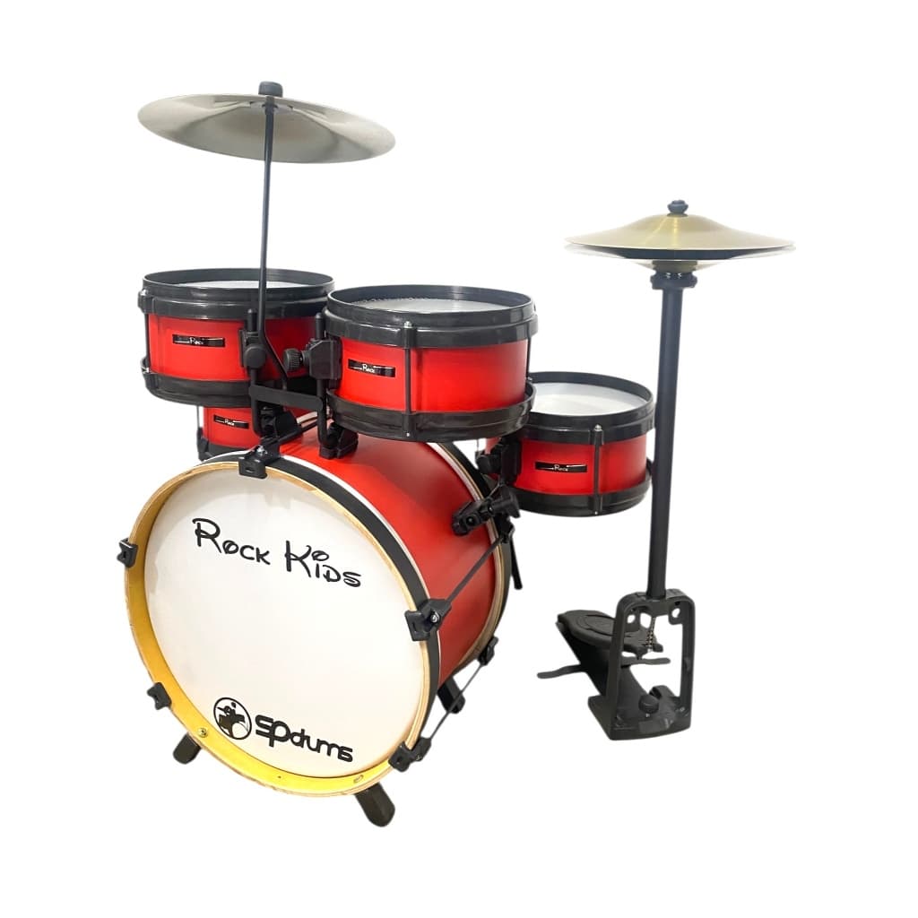 Bateria Infantil Resistente Rmv Rock Kids Com Chimbal Banco Completa