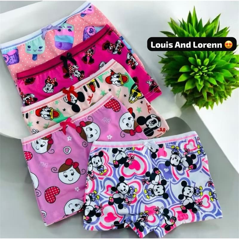 Kit 10 Calcinha Box Infantil Microfibra Confortável Forro Algodão Menina Boxer