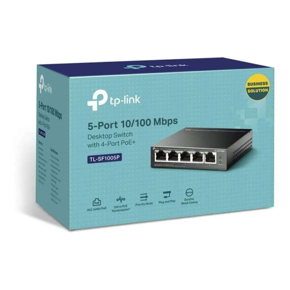 Hub Switch Ethernet 5 Portas, 10/100/1000 MBps, TP-Link - TL-SF1005p Nota Fiscal
