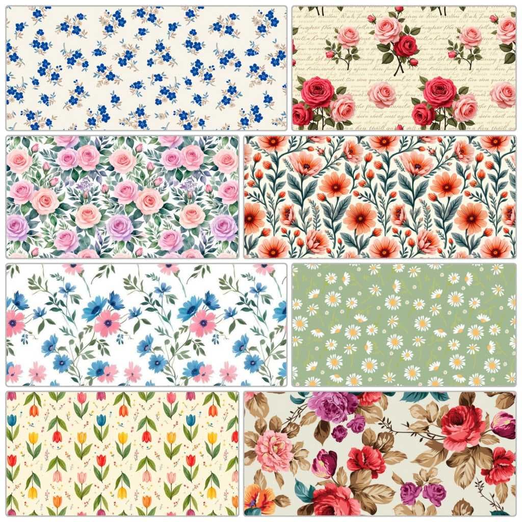 50cm Tricoline 100% Algodão  Larg 1,50m Estampado FLORES - FLOR - FLORAL