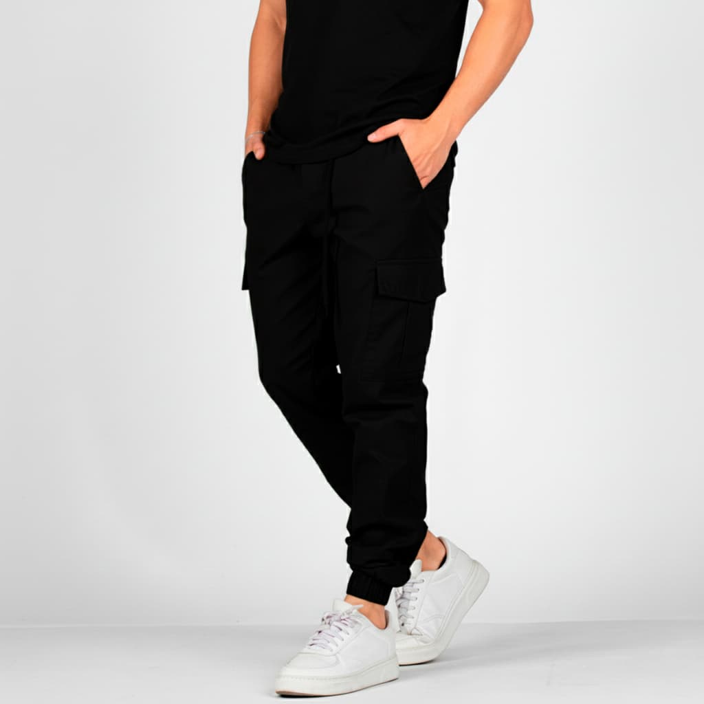 Calça Cargo Com Punho Masculina Bolso Skatista com Elastano Qualidade Premium