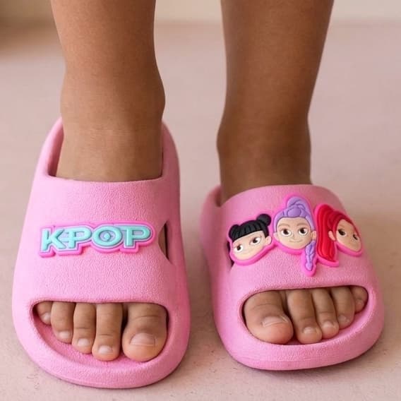 Chinelo Nuvem Infantil Menina Guerreiras do K-Pop Huntrix Envio Rápido
