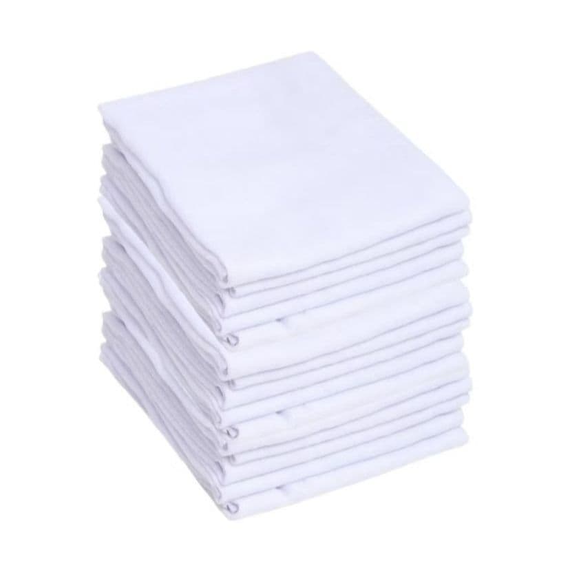 Fralda de Pano 70x70cm 100% Algodão Reforçada – Kit com 5, 10 ou 15 Unidades Pinte e Borde Bebê