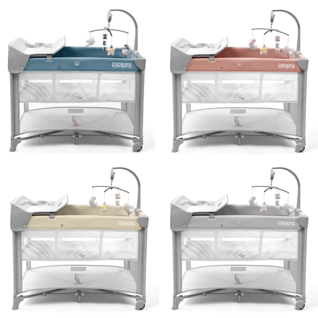 Berço Portátil Anti Refluxo com Moblie, Duas Alturas, Trocador, Mosquiteiro SLEEPGUARD RAGALUMA