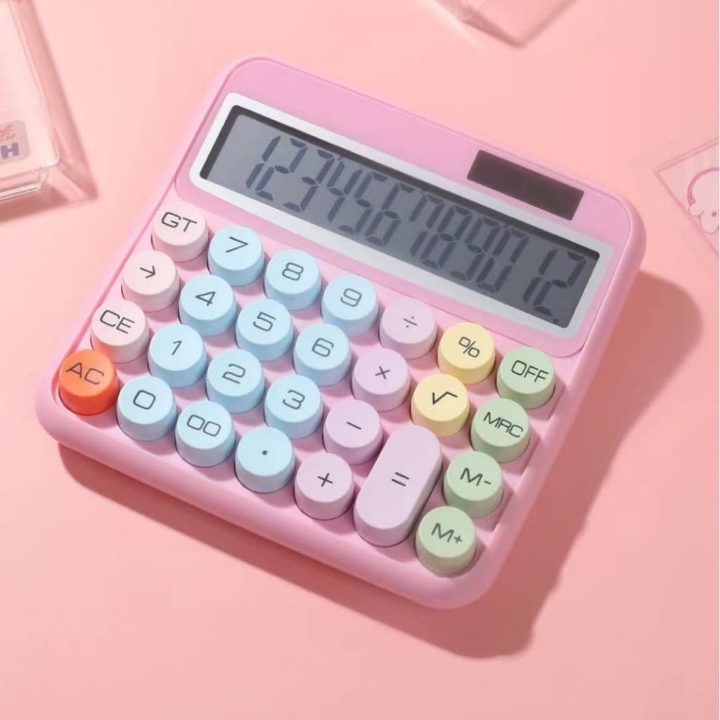 Calculadora Colorida Morandi De 12 Dígitos Teclado Mecânico De Ponto Grande Escola & Papelaria De Escritório