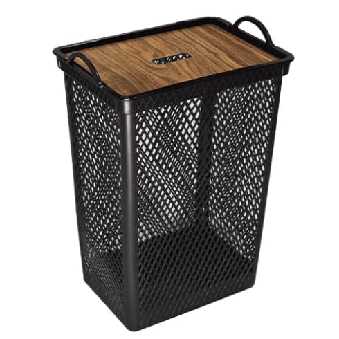 Cesto Telado Tampa Label Madeira 49L- TOY 25986