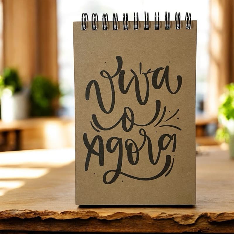 10/blocos rascunho/capa/kraft/personalizados/wire-o(10x15)60folhas