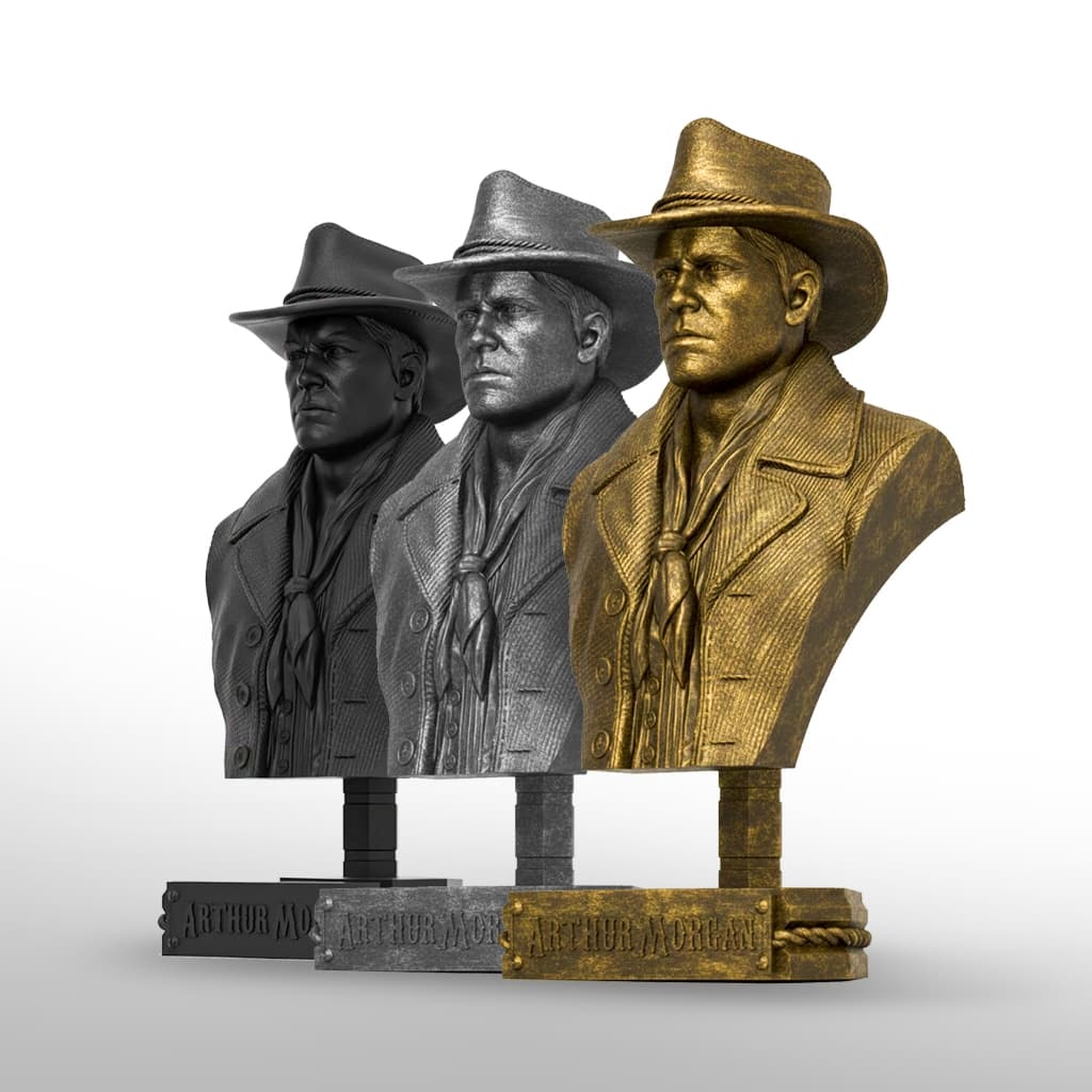 Decoração escultura Arthur Morgan Busto Red Dead Redemption 2 - Estátua 3D Decorativa Geek