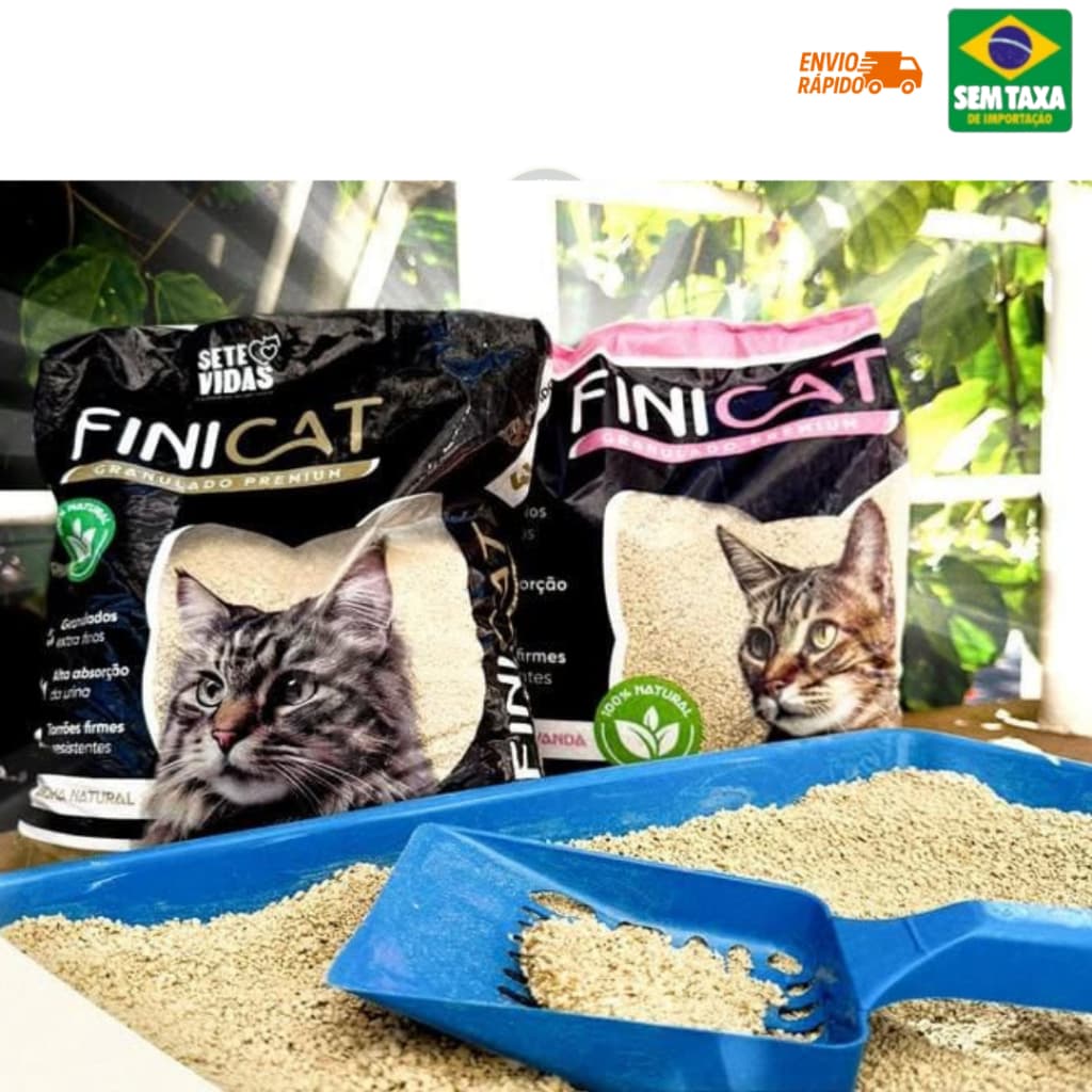 Kit Fardo 5 Pacotes de Areia Sanitária Extra Fina 4Kg Forma Torrões Alta Absorção Granulado Anti Odores