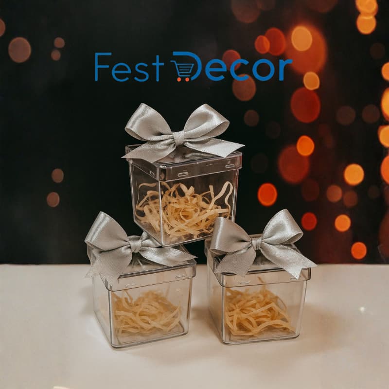 100 Caixinhas 5x5 Acrilicas - para decoraçao de festas lembrancinhas e porta joias