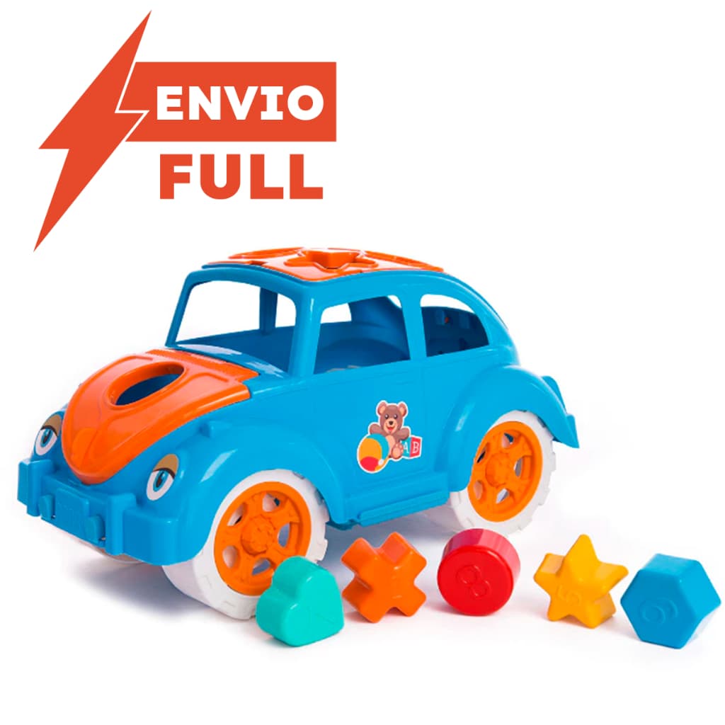 Fusca Educativo Menino Brinquedo Pedagógico Com 6 Peças Para Montar - QUEEN SHOP