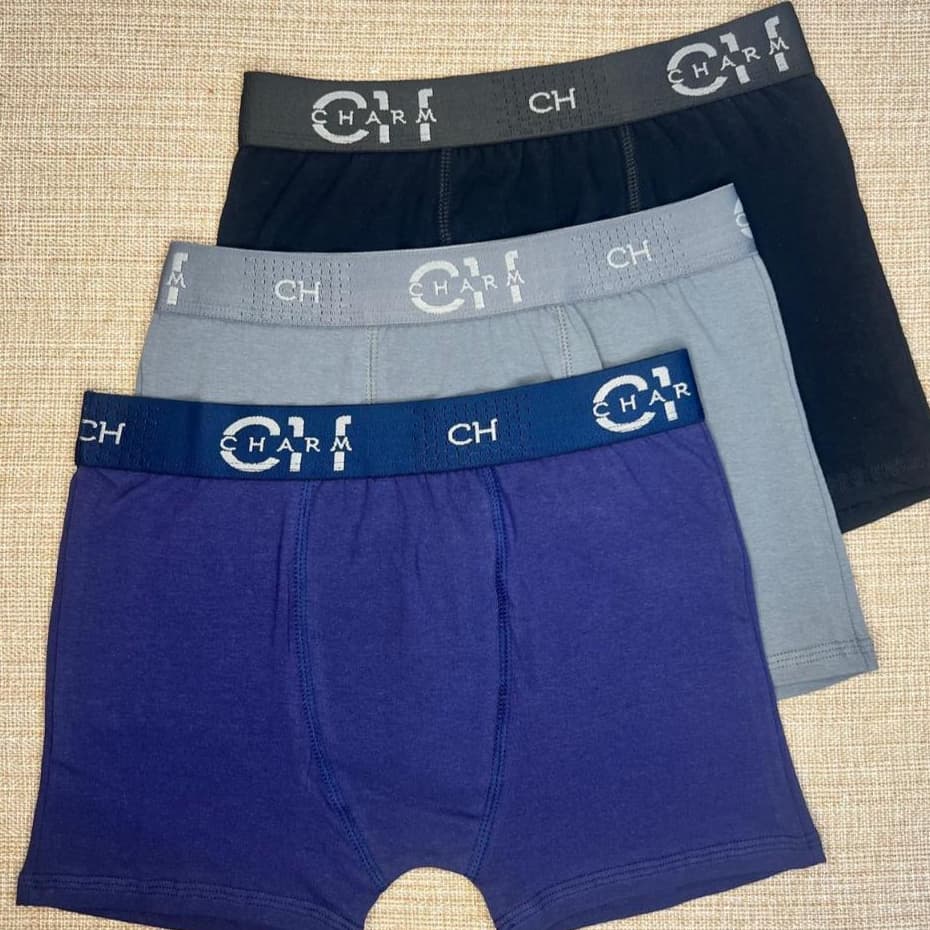 Cueca Kit 6 ou 3 Peças Boxer Masculina Algodão Plus Size Cores Lisas Cotton com Forro Confortável