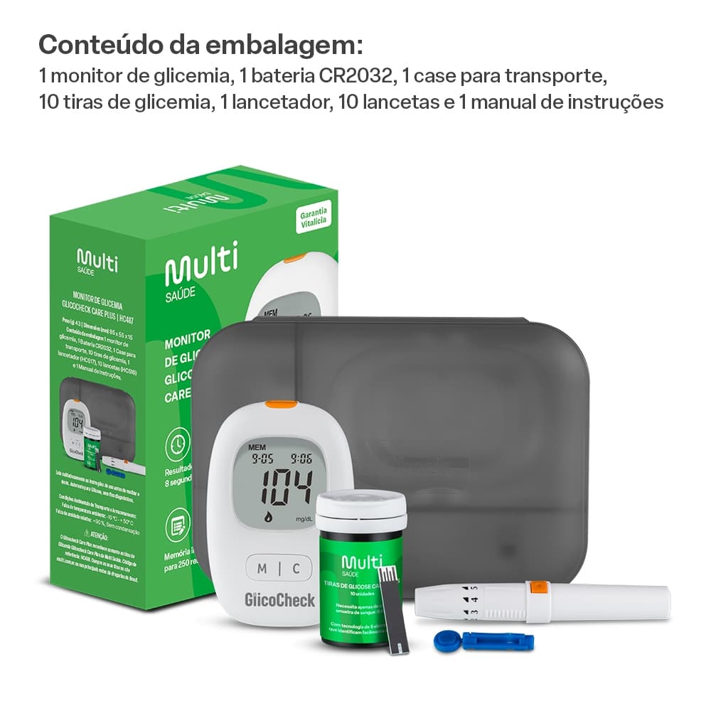 Monitor De Glicemia - Care Plus - Multi Saúde - HC487