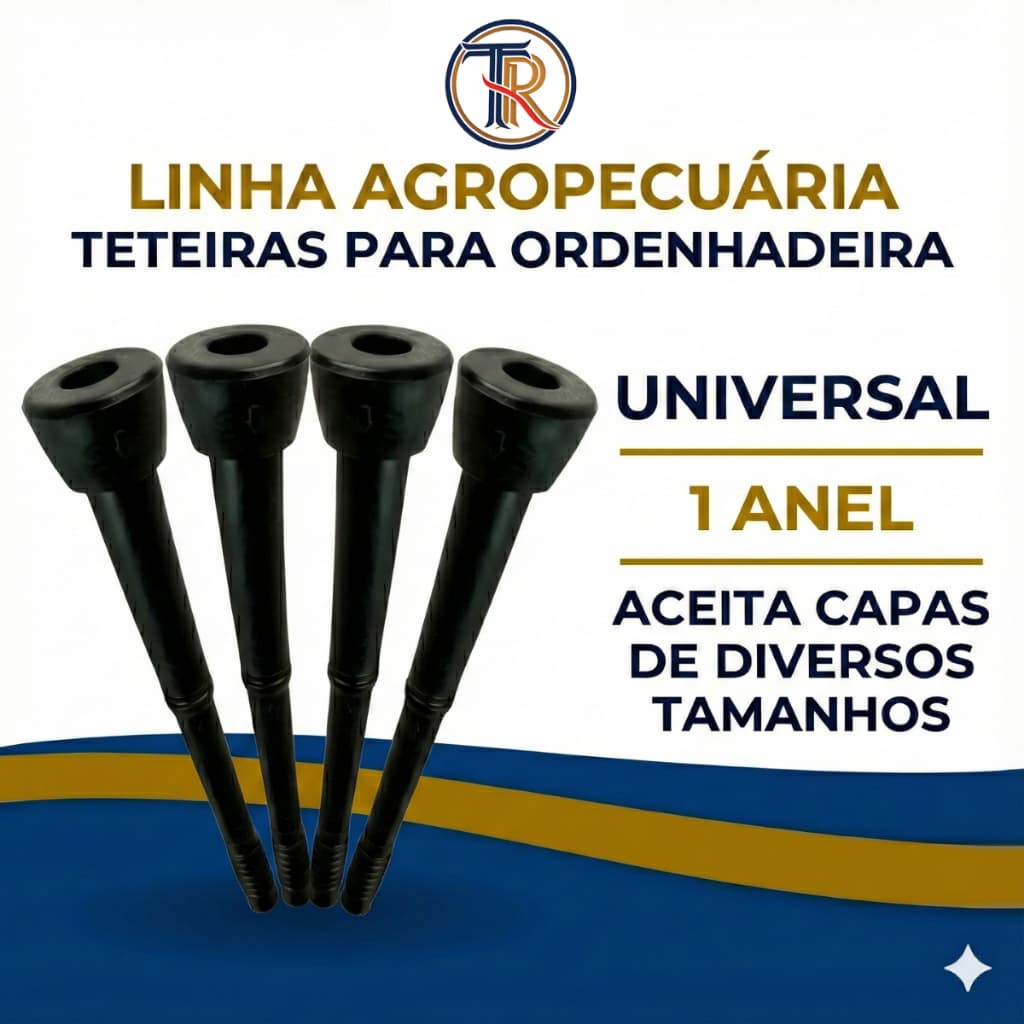 Teteira Insuflador 1 ANEL 9,5mm Jogo com 4 a 16 Uni / Ordenhadeira