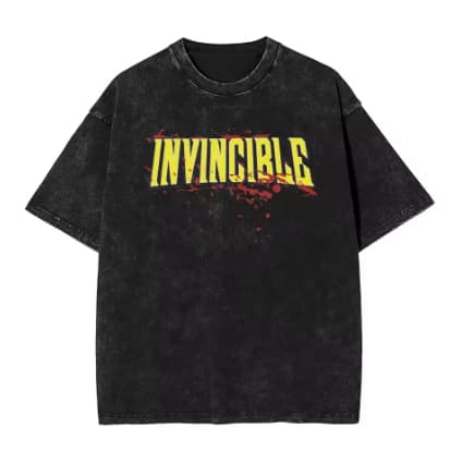 Camiseta Invincible 2025 – Algodão Premium, Estampa da Série em Alta