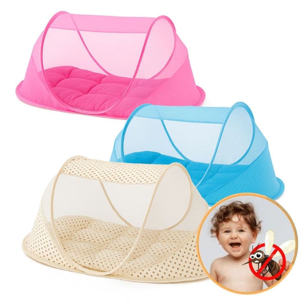 Berço Portátil Moisés Mosquiteiro Tela Dobrável Cama Infantil Ninho Travesseiro Menino Menina