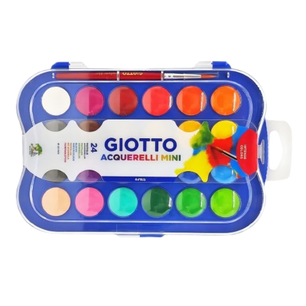 Aquarela Giotto Mini 24 Cores Estojo + Pincel