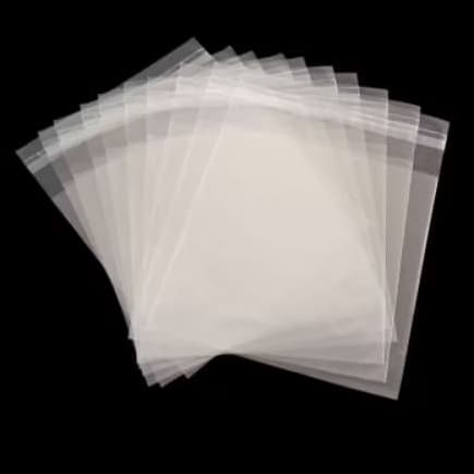 100 Un. Saco Plástico Transparente C/ Aba Adesivado PP Inoven Várias Medidas