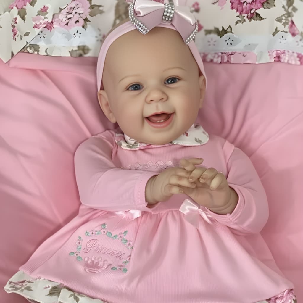 Bebê Reborn Menina Realista Toma Banho Enxoval Completo 50cm