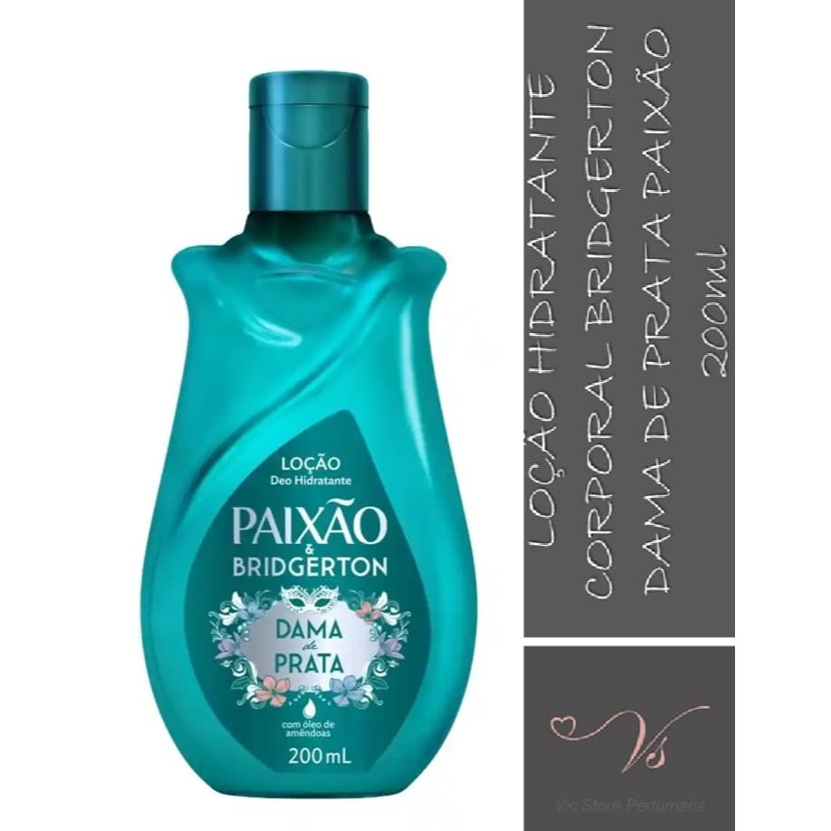 Loção Hidratante Corporal Paixão & Bridgerton Dama de Prata com Ação Desodorante 200ml