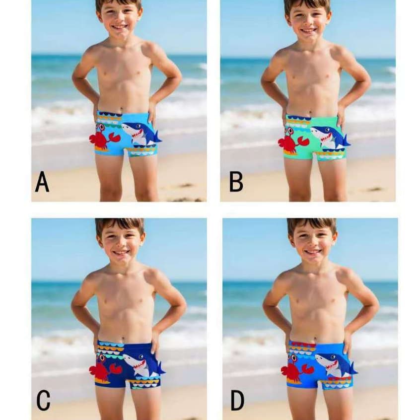 Sunga Boxer Infantil Juvenil Natação Menino Kids Box Banho Criança Bebê Praia Piscina