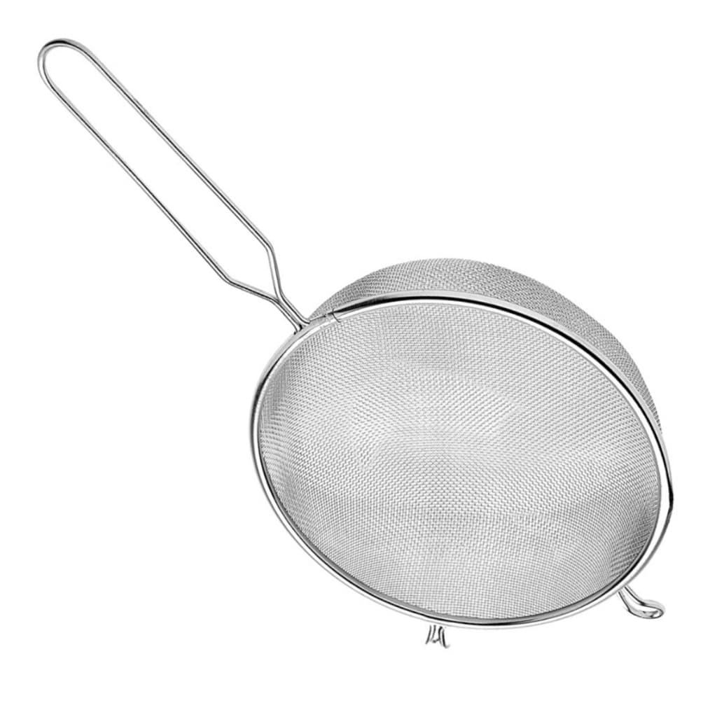 Peneira de Inox 24cm Grande Multiuso Ideal para Coar e Escorrer Alimentos - Mimo Style