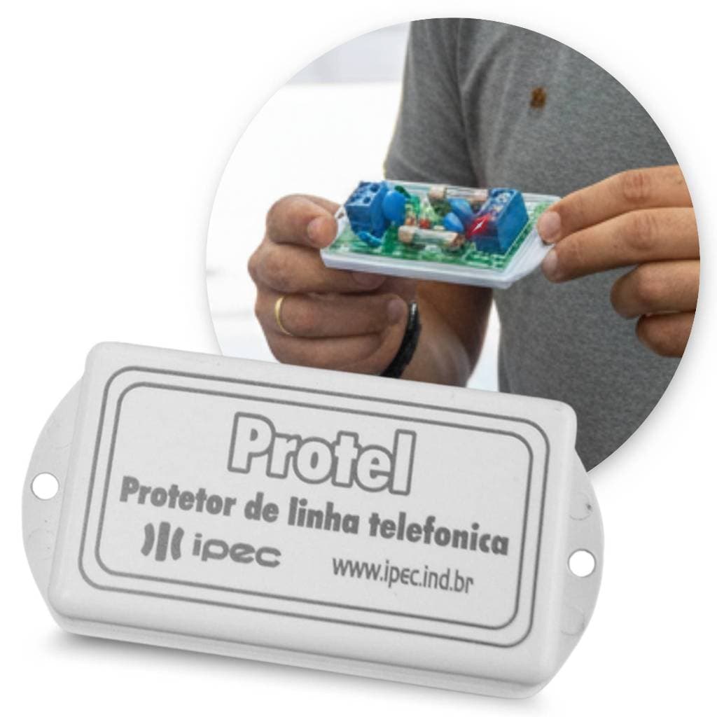 Protetor De Linha Telefonica Protel Contra Surtos Ipec
