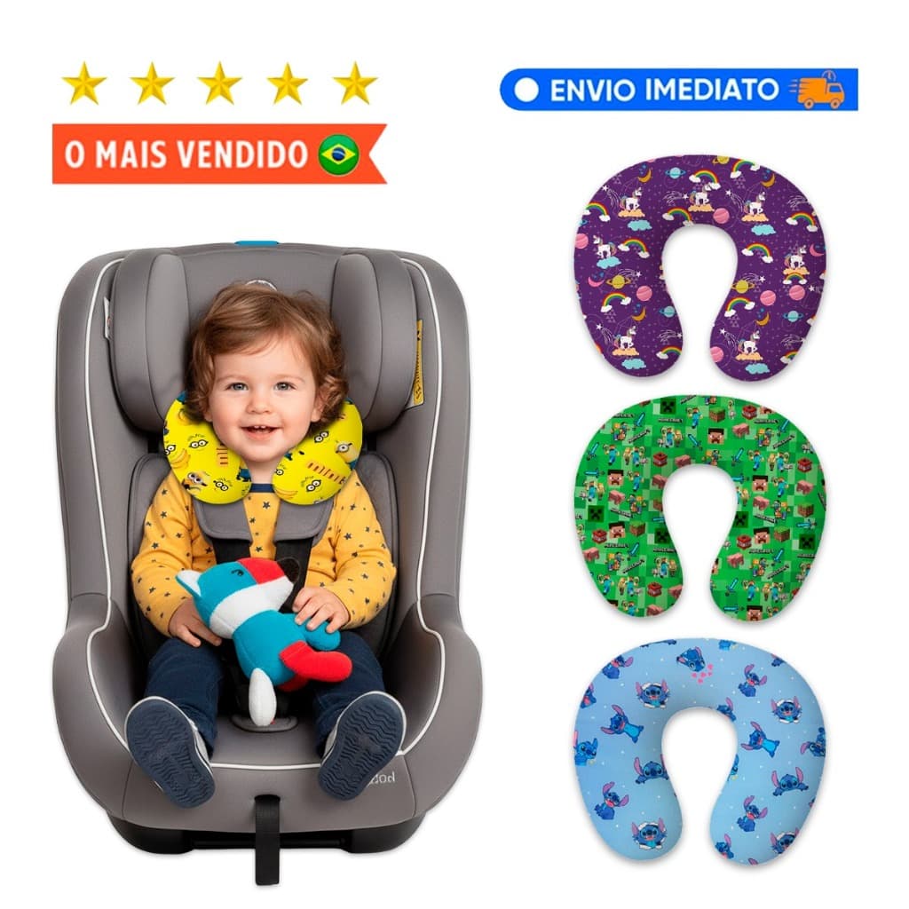 Almofada de pescoço  travesseiro viagem Bebê criança infantil diversos modelo