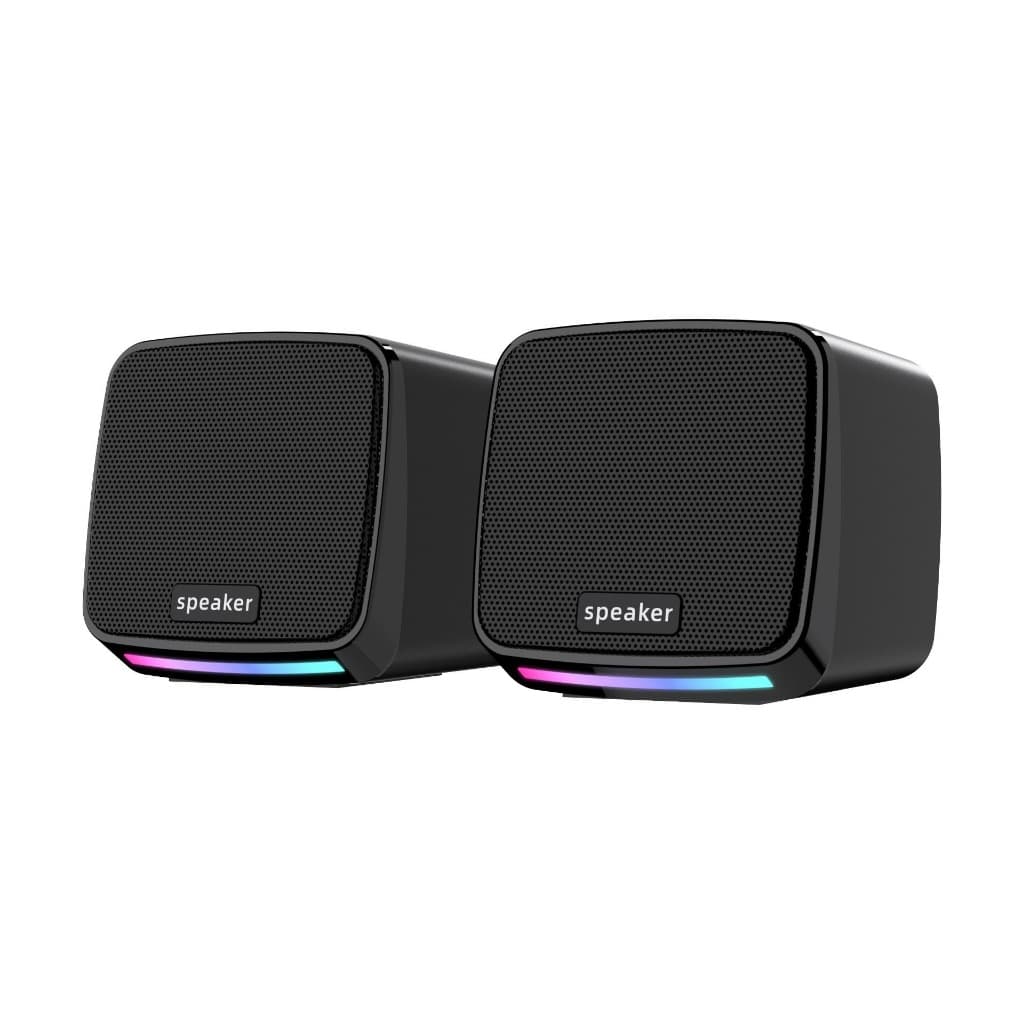 Caixinha Caixa de som computador PC gamer alto falante RGB luz de respiração fria