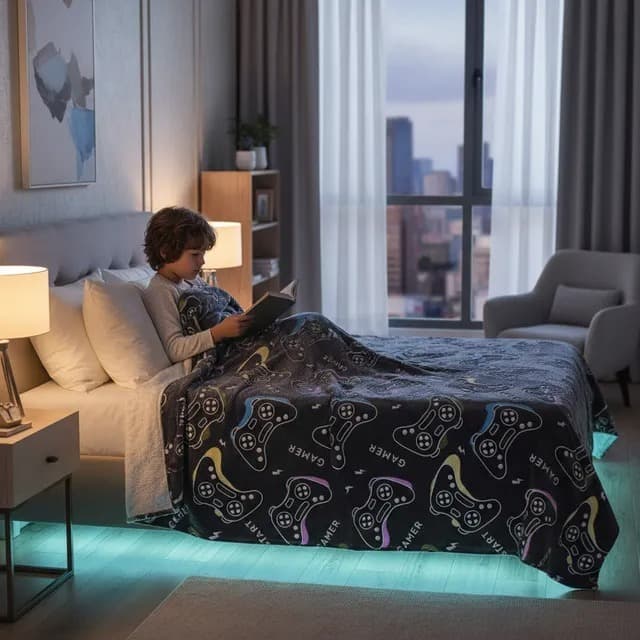 Cobertor Manta Solteiro Infantil Brilha No Escuro 2,00x1,80 mt