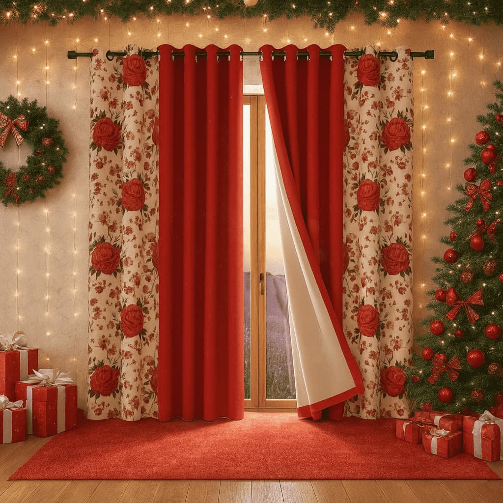 Cortina Para Sala Floratta Grande Estampada Sortidas Decoração Exclusiva 2,00x1,70 Envio Rápido