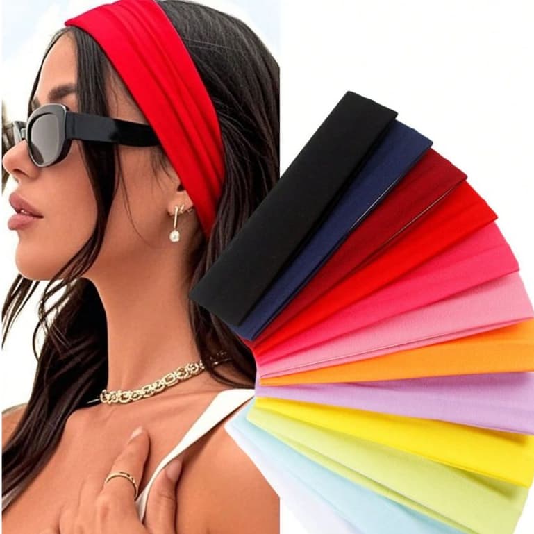 Faixa de Cabelo. Esporte Malha Elástica Tiara Esportiva Fitness Yoga Academia Praia