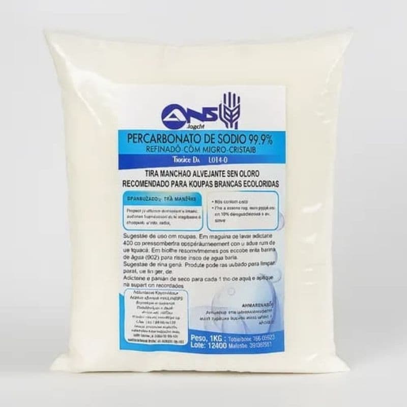 Percarbonato de Sódio ANS Multiuso – Higieniza, Remove Odores e Manchas Difíceis 500G a 3Kg