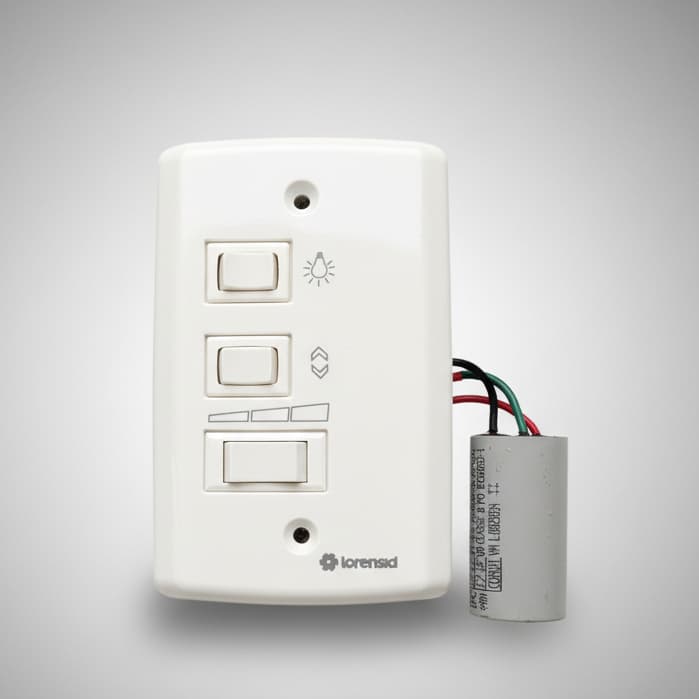 Controle Regulador de Velocidade para Ventilador de Teto — Compatível com Capacitor 3 Fios