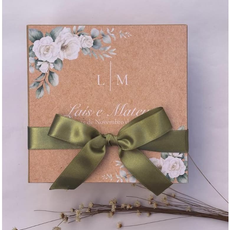 Caixa Convite para Padrinhos Personalizada.MDF