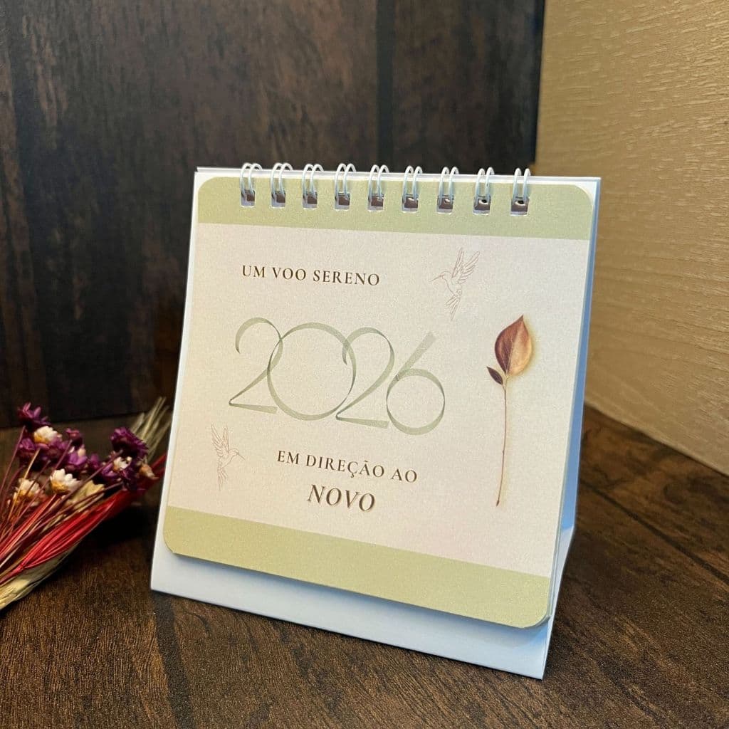 Calendário de Mesa 2026 | Mensagens Terapêuticas (Unitário)