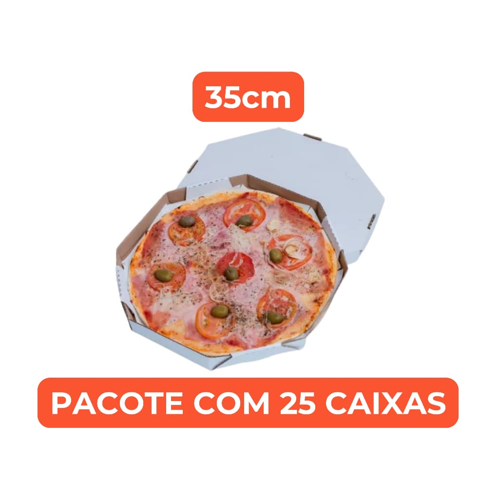 Mercantil Caixa de Pizza 35cm Contém 25 Unidades