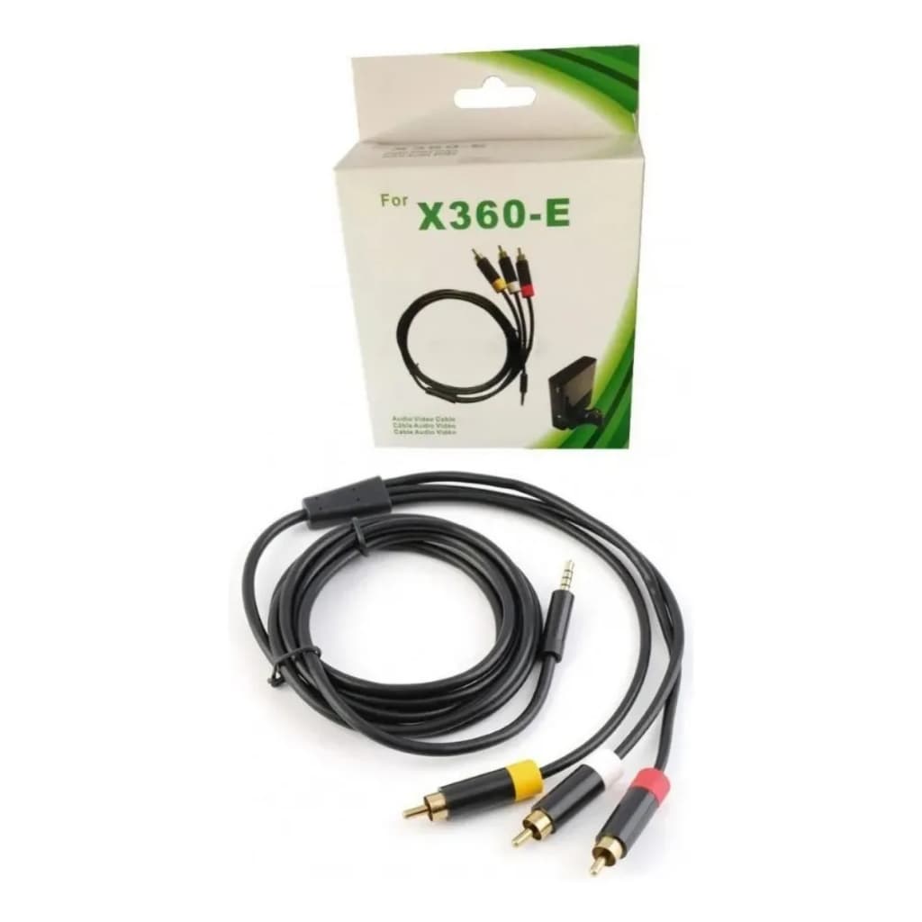 Cabo P3 Para 3 Rca Áudio E Vídeo Xbox 360 Super Slim Tv