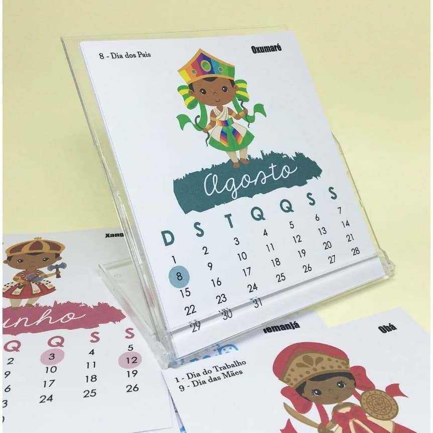 Calendário de Mesa 2026 Orixás