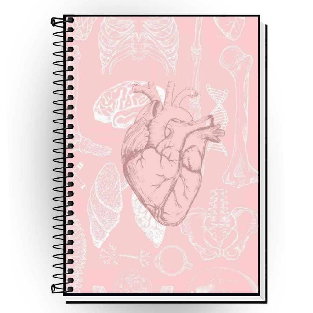 Caderno Enfermagem Personalizado | Capa Dura Plastificada | 1 a 20 Matérias | Estudantes e Profissionais