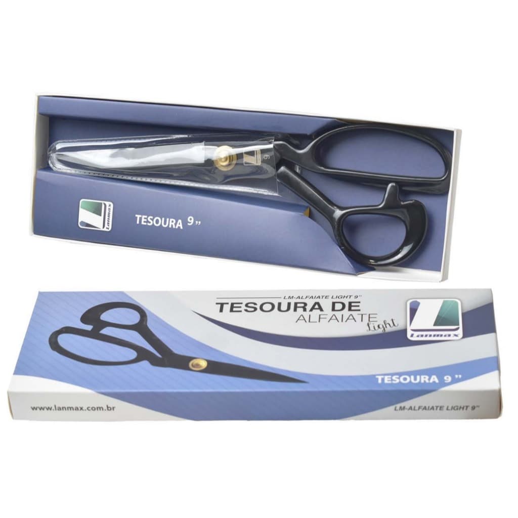 TESOURA ALFAIATE TITANIUM LANMAX REFORÇADA CORTE PROFISSIONAL