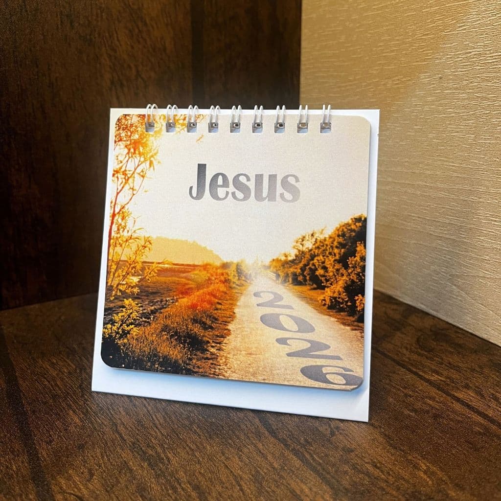 Calendário de Mesa 2026 | Capa Jesus - Mensagens de Fé (Unitário)